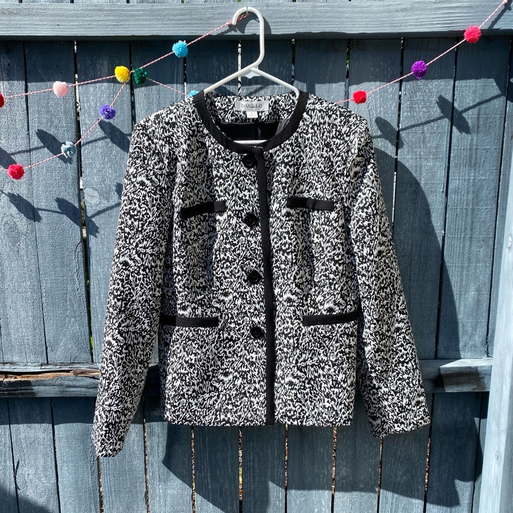 Vintage Black and White Blazer